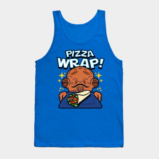 Funny Pizza Loving Cute Alien Meme Tank Top by BoggsNicolas